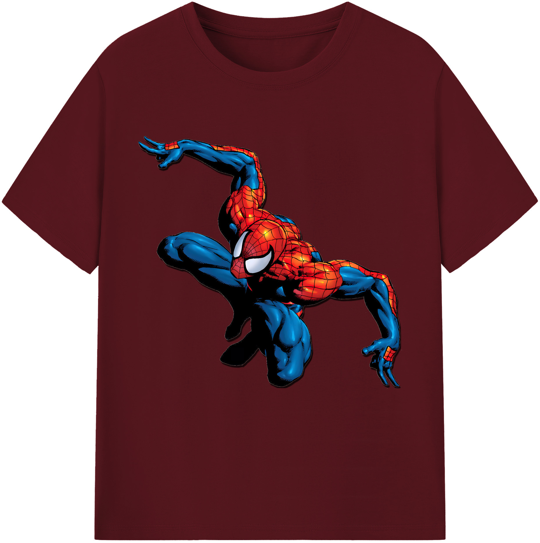 （画像用） Spider Man スパイダーマン 綿100％半袖Tシャツ（フロントプリント）